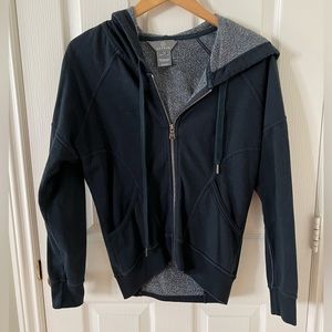 Aether 🗻🏃‍♀️ 2-tone black and grey zip hoodie, size: 1